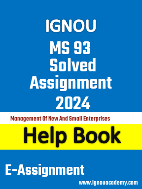 IGNOU MS 93 Solved Assignment 2024